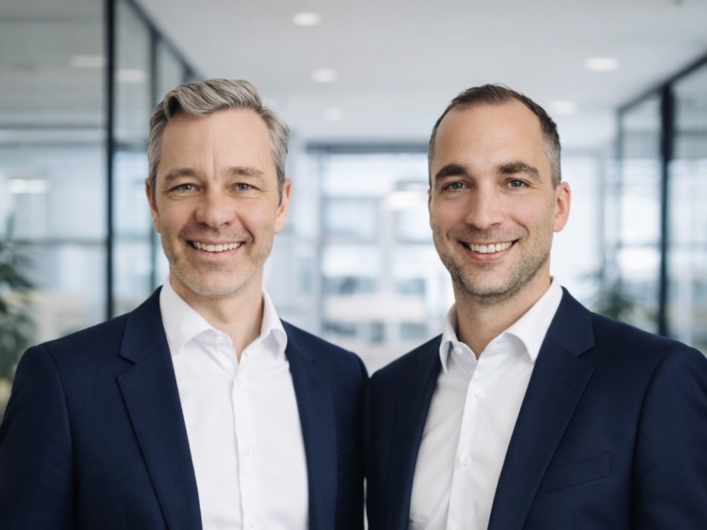 The two founders of NeoBid
